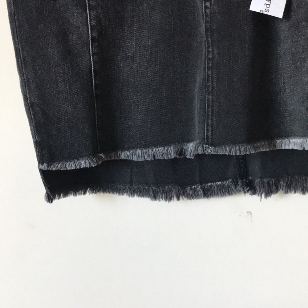 NWT Band of Gypsies Black Denim Skirt - Picture 3 of 6